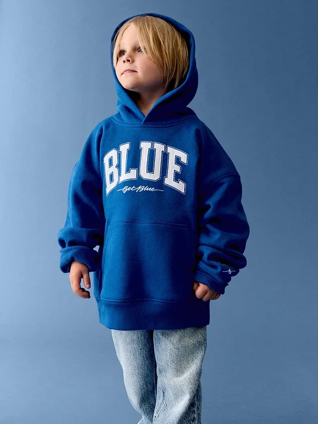 Holen Sie sich den blauen „Kids Vintagesoft Relaxed“ Hoodie
