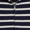 Hoodie aus Frottee mit Reißverschluss und übergroßen Streifen