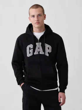 Hoodie mit Reißverschluss und „Vintagesoft Arch Logo“ für Erwachsene