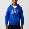 Hoodie mit Reißverschluss und „Vintagesoft Arch Logo“ für Erwachsene