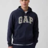 Hoodie mit Reißverschluss und „Vintagesoft Arch Logo“ für Erwachsene