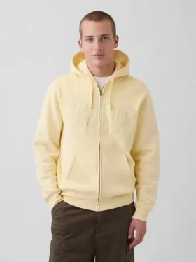 Hoodie mit Reißverschluss und „Vintagesoft Arch Logo“ für Erwachsene