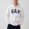 Hoodie mit Reißverschluss und „Vintagesoft Arch Logo“ für Erwachsene