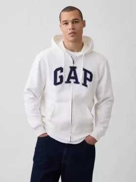 Hoodie mit Reißverschluss und „Vintagesoft Arch Logo“ für Erwachsene