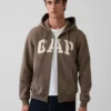 Hoodie mit Reißverschluss und „Vintagesoft Arch Logo“ für Erwachsene
