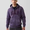 Hoodie mit Reißverschluss und „Vintagesoft Arch Logo“ für Erwachsene