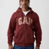 Hoodie mit Reißverschluss und „Vintagesoft Arch Logo“ für Erwachsene
