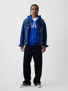 Hoodie mit Reißverschluss und „Vintagesoft Arch Logo“ für Erwachsene