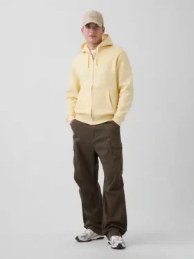 Hoodie mit Reißverschluss und „Vintagesoft Arch Logo“ für Erwachsene