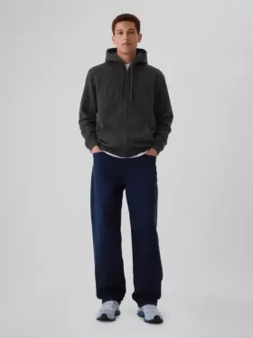 Hoodie mit Reißverschluss und „Vintagesoft Arch Logo“ für Erwachsene