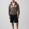 Hoodie mit Reißverschluss und „Vintagesoft Arch Logo“ für Erwachsene