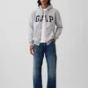 Hoodie mit Reißverschluss und „Vintagesoft Arch Logo“ für Erwachsene