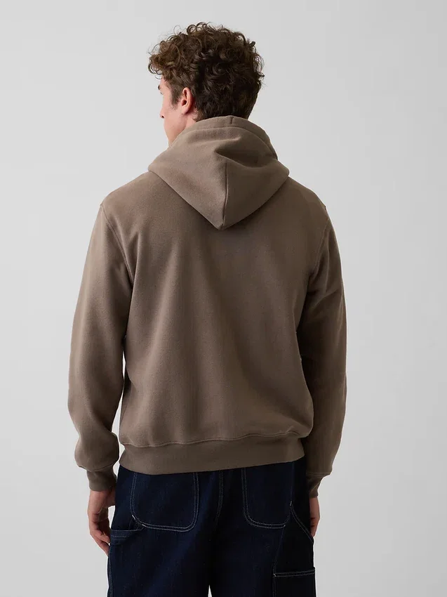 Hoodie mit Reißverschluss und „Vintagesoft Arch Logo“ für Erwachsene