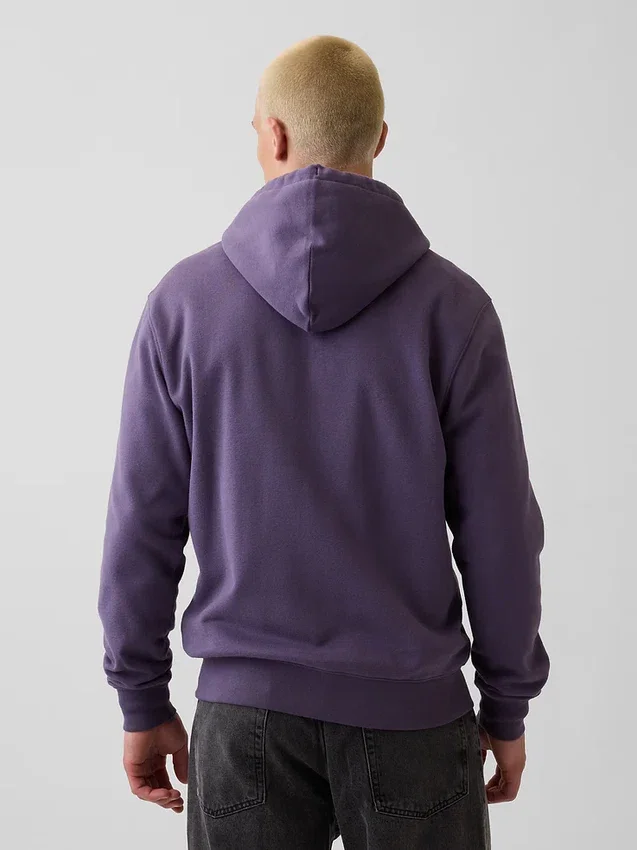 Hoodie mit Reißverschluss und „Vintagesoft Arch Logo“ für Erwachsene