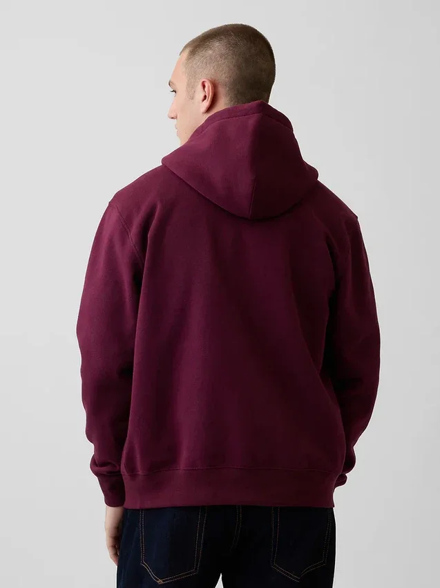 Hoodie mit Reißverschluss und „Vintagesoft Arch Logo“ für Erwachsene