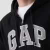 Hoodie mit Reißverschluss und „Vintagesoft Arch Logo“ für Erwachsene