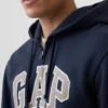Hoodie mit Reißverschluss und „Vintagesoft Arch Logo“ für Erwachsene