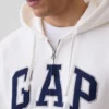 Hoodie mit Reißverschluss und „Vintagesoft Arch Logo“ für Erwachsene
