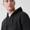 Hoodie mit Reißverschluss und „Vintagesoft Arch Logo“ für Erwachsene