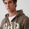 Hoodie mit Reißverschluss und „Vintagesoft Arch Logo“ für Erwachsene
