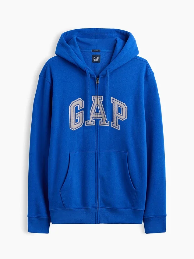 Hoodie mit Reißverschluss und „Vintagesoft Arch Logo“ für Erwachsene