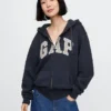 Hoodie mit Reißverschluss und „Vintagesoft Arch Logo“ für Erwachsene