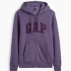 Hoodie mit Reißverschluss und „Vintagesoft Arch Logo“ für Erwachsene