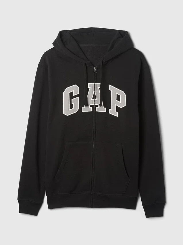Hoodie mit Reißverschluss und „Vintagesoft Arch Logo“ für Erwachsene