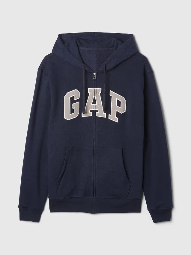 Hoodie mit Reißverschluss und „Vintagesoft Arch Logo“ für Erwachsene