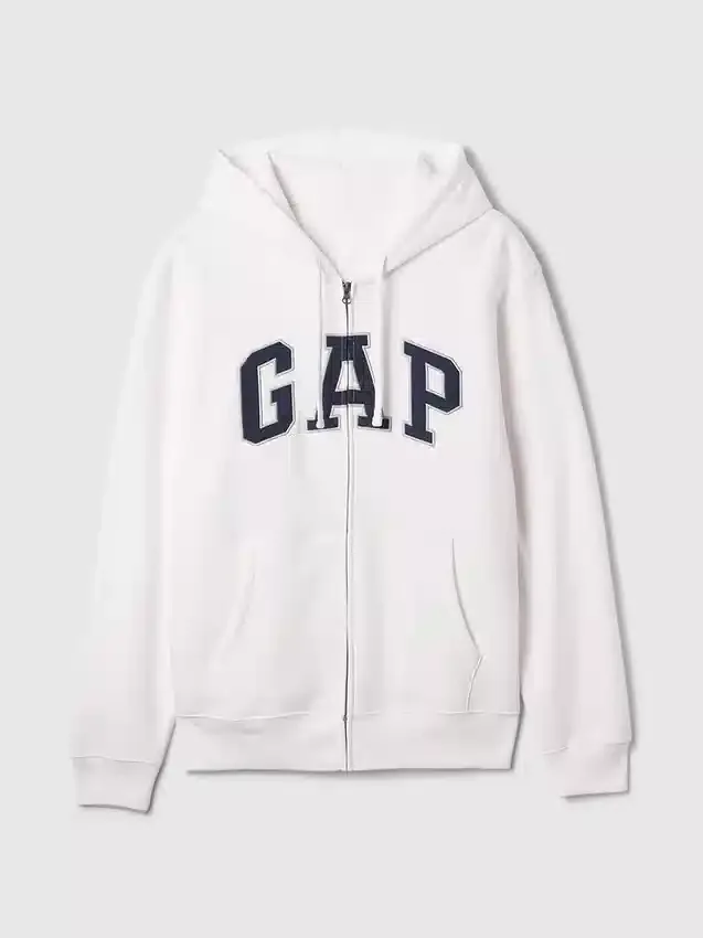 Hoodie mit Reißverschluss und „Vintagesoft Arch Logo“ für Erwachsene