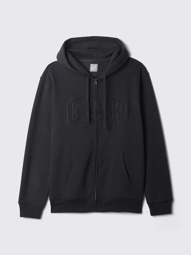 Hoodie mit Reißverschluss und „Vintagesoft Arch Logo“ für Erwachsene