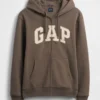 Hoodie mit Reißverschluss und „Vintagesoft Arch Logo“ für Erwachsene