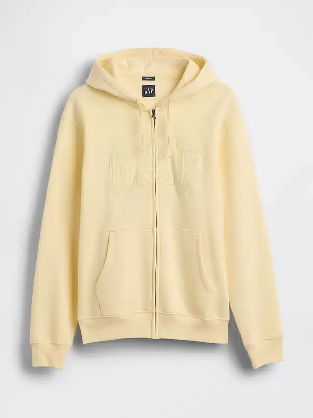 Hoodie mit Reißverschluss und „Vintagesoft Arch Logo“ für Erwachsene