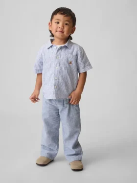Hosen zum Hineinschlüpfen aus Leinen-Baumwolle für Baby & Kleinkind