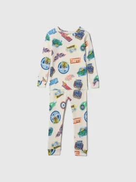 Hot Wheels-Pyjama-Set aus gebürsteter Bio-Baumwolle für Baby & Kleinkind