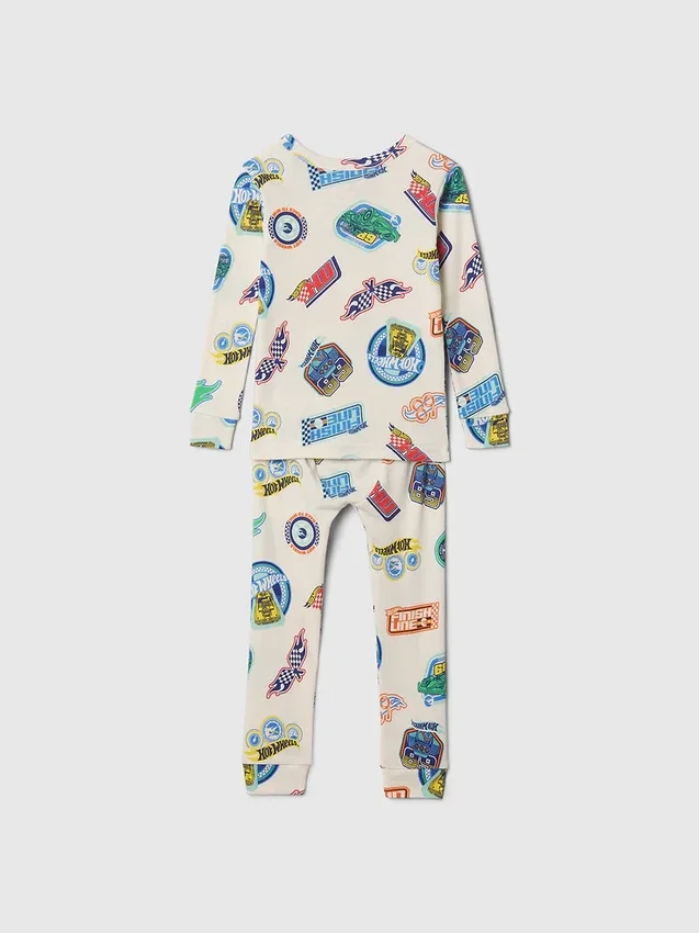 Hot Wheels-Pyjama-Set aus gebürsteter Bio-Baumwolle für Baby & Kleinkind