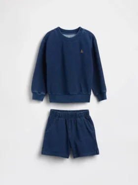 Indigo-Frottee-Set für Baby & Kleinkind