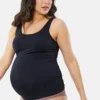 Ingrid and Isabel Basics Nahtloses Top für Umstandsmode mit Bauchstütze, 2er-Pack