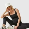 Ingrid und Isabel – der lange schwarze Active-Unitard-Jumpsuit in Umstandsmode