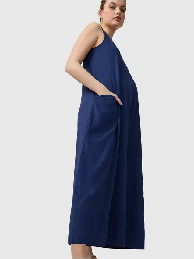Ingrid und Isabel Lisbon – Ärmelloser Jumpsuit in Umstandsmode mit weitem Bein