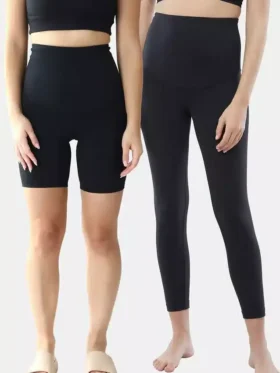 Ingrid und Isabel – Zweierpack aus Leggings und Radler-Shorts für die Zeit nach der Geburt