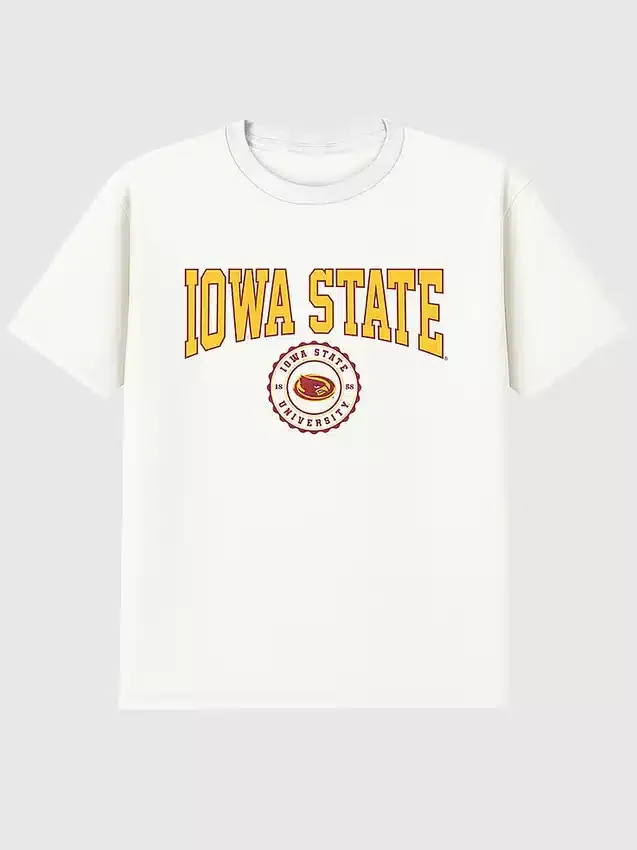 Iowa State University – T-Shirt mit dunklem Grafikdruck des Universitätssiegels