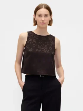 Jacquard-Crop-Tanktop