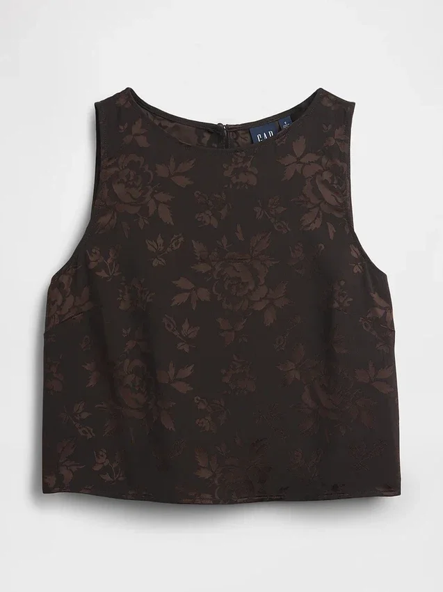 Jacquard-Crop-Tanktop