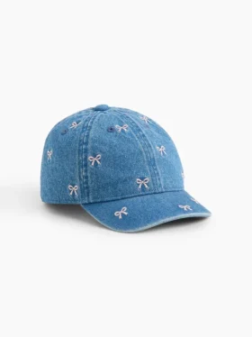 Jeans-Baseballkappe mit Schleife für Baby & Kleinkind