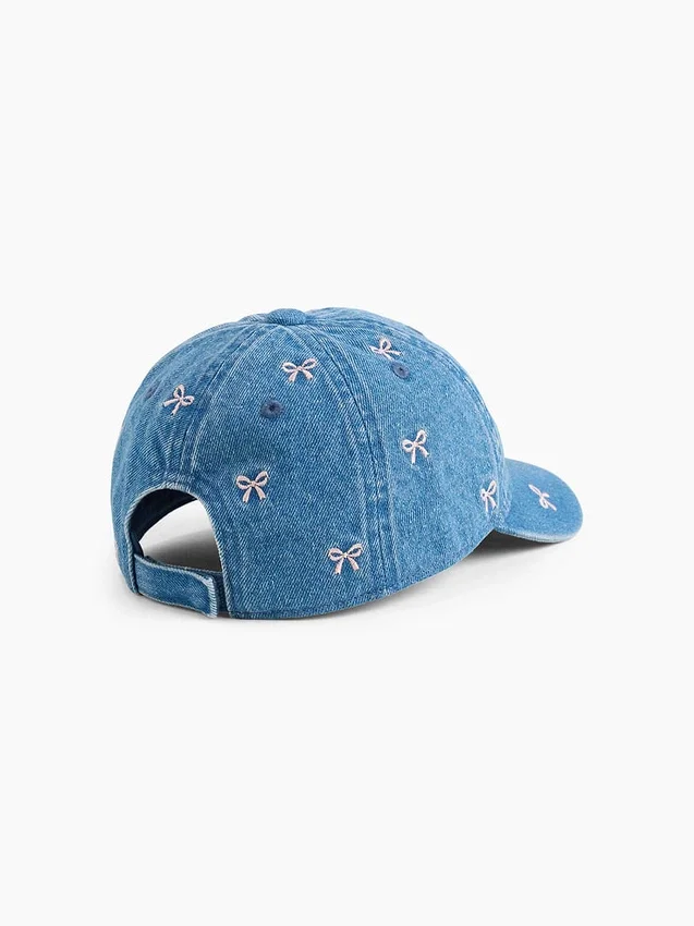 Jeans-Baseballkappe mit Schleife für Baby & Kleinkind