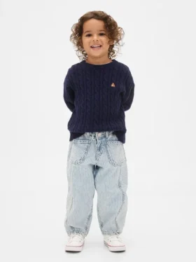 Jeans für Baby & Kleinkind mit Denim-Streifen und Hufeisen-Motiv