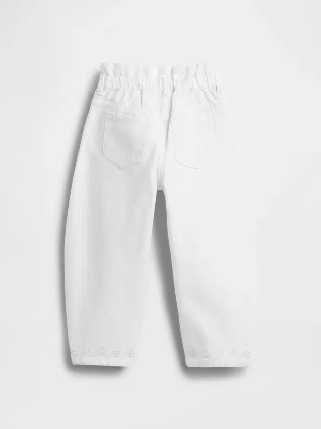 Jeans für Baby & Kleinkind mit Ösen am Saum und Hufeisen-Schnitt