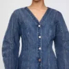 Jeans-Minikleid mit Barrel-Ärmeln