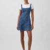 Jeans-Minikleid mit Reißverschluss vorne
